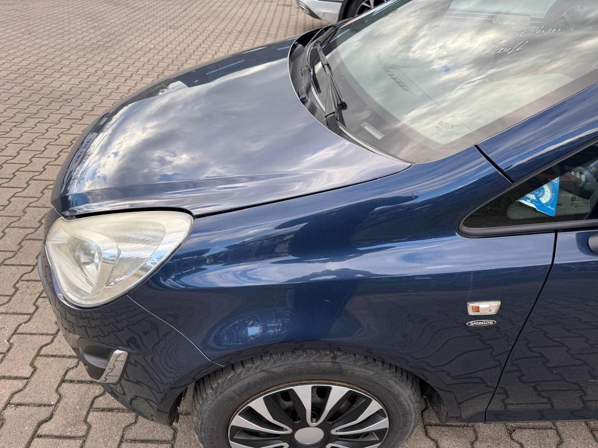 Opel Corsa D original Kotflügel links Z22A Ozeanblau BJ11
